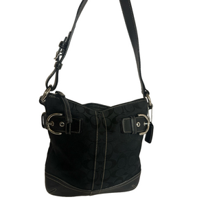 Coach Vintage Signature Soho Duffle Canvas & Leather Shoulder Bag